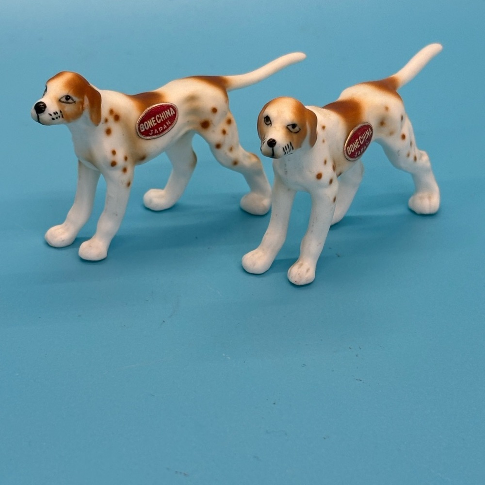 Vintage bone china Japan Irish pointer dogs